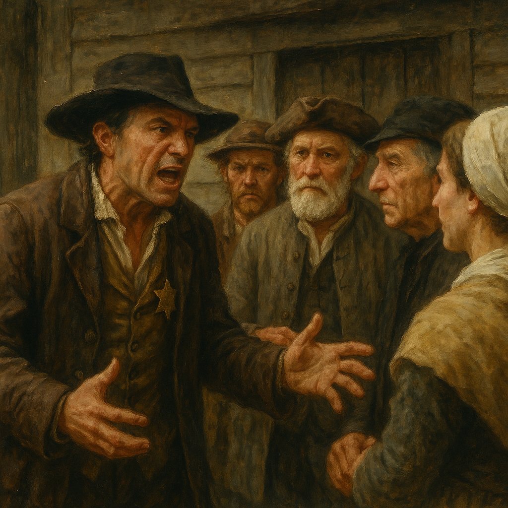 Culver Coburn confronting Worcester settlers.
