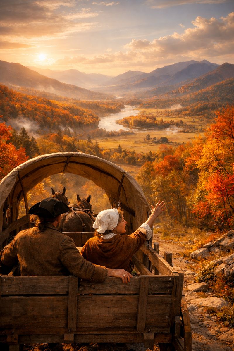 Thomas and Jean entering the Shenandoah Valley in 1747.